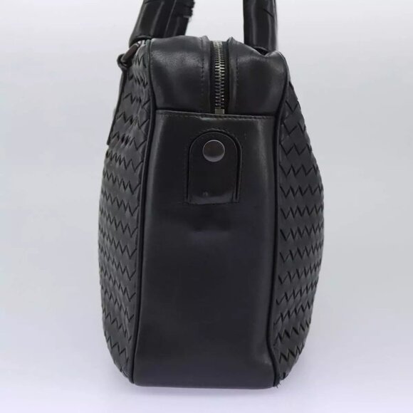 BOTTEGA VENETA INTRECCIATO Hand Bag Leather Black Auth - Picture 7 of 16